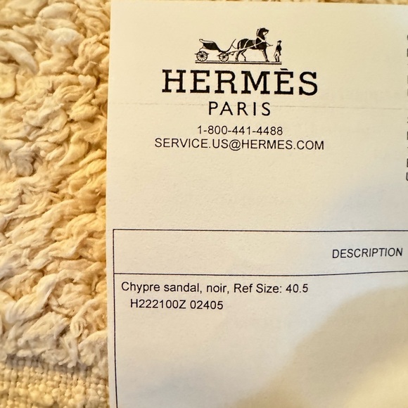 NWT - Authentic- Never Worn- Hermes Chypre Women sandal, noir; Size: … - Picture 13 of 14